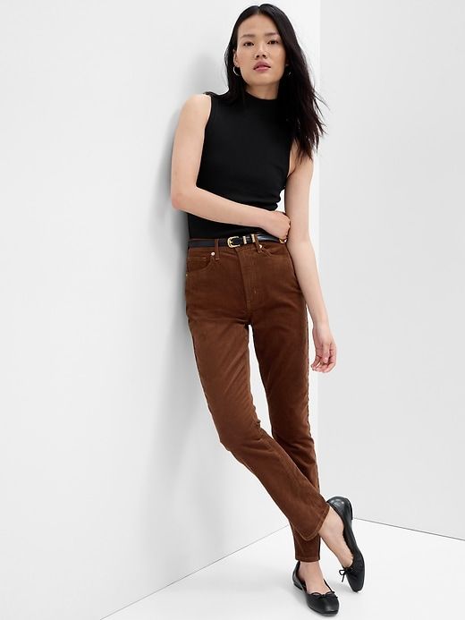 High-Rise Corduroy Pants